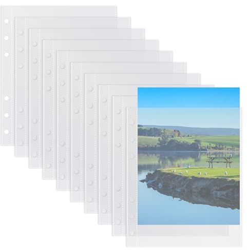 40 Stück ProspekthüLlen A5 Glasklar, Klarsichtfolien A5 für 6-Ringordner | 21 x 15.3cm Ohne Zipper, Wasserdichtf, Staubschutz, für Fotos, Postkarten, Saatgut-Pakete, Papier, Akten, Dokumenten