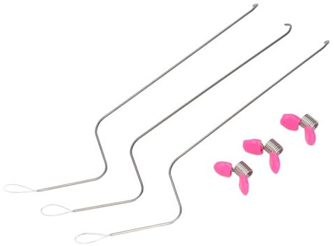 SIXRUN Machen Sie Edelstahl Gebogene Perlennadel -Set Effizient für Schmuck mit Perlenstopfen für Perlenhandel, Edelstahl