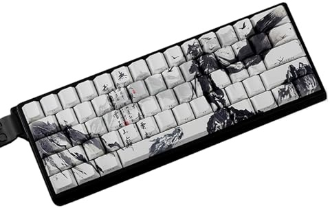 Touches PBT de profil original ANSI ISOs avec gravure latérale Les Légendes de Chusen pour claviers 61/64/68 Les Légendes de Chusen