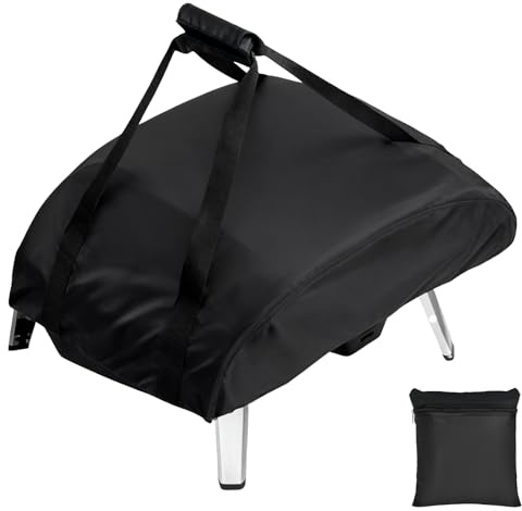 YYTECH Housse de four à pizza Tefal à gaz - Housse de protection pour barbecue - Accessoires de four à pizza - Étanche - Résistant aux intempéries - Sac de transport - Tissu Oxford 420D - Noir (77 x