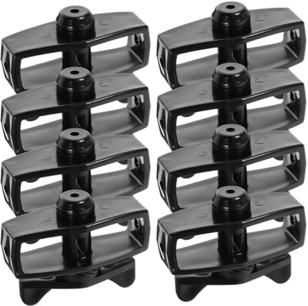 Lurrose Tendeur de Câble Électrique Noir en Acier Robuste, Lot de 8 Pièces, Outil Portable pour Tendre Le Fil de Clôture Métallique, Clips Câbles Pratique pour Jardin et Ferme, Accessoire