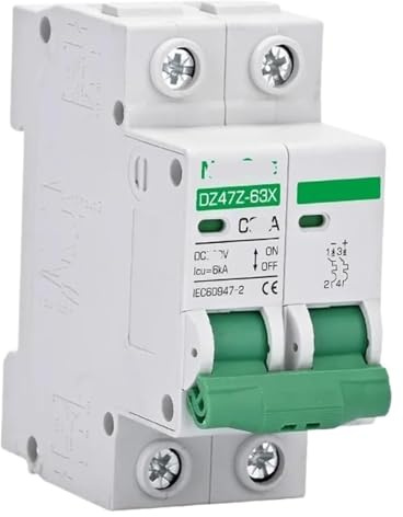 Moviziroten Disjoncteur Thermique 2P DC MCB 250 V 500 1000 16 A 32 A 40 A 63 A 100 A 125 A for La Protection Des Panneaux Solaires