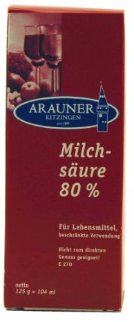 Arauner Kitzinger Milchsäure 80%, 125g