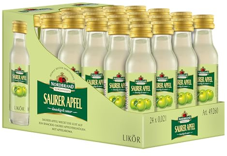Nordbrand Nordhausen Saurer Apfel - Likör mit 16 % vol. Alkohol (24 x 0,02L)