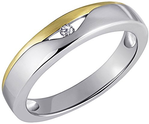 Goldmaid Damen-Ring 925 Sterling Silber rhodiniert Diamant Gr.52 (16.6) Sd R4260SG52 Verlobungsring Diamantring