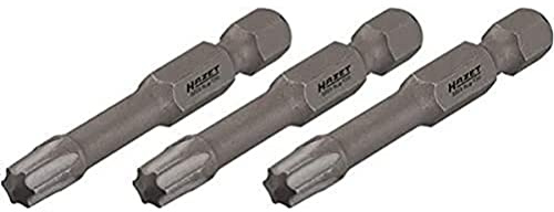 Hazet Schlag-/Maschinenschraubendreher Torsions-Bits 2223SLG-T40/3 ∙ Sechskant 6,3 (1/4 Zoll) ∙ Innen-Torx-Profil ∙ Schlüsselweite T 40 ∙ Abmessung 50, 1 Stück