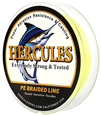 HERCULES Super Cast 100m - 2000m Yards Geflochtene Angelschnur 10lb - 300lb Test für Salzwasser Süßwasser PE Geflecht Fischdraht Superline 8 Stränge