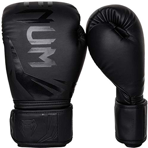 Venum, Challenger 3.0 Boxing Gloves, Unisex Adult, 12 Oz, Black/Black