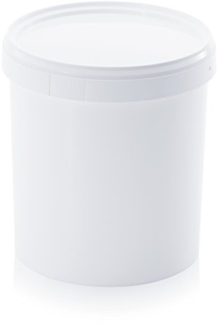 Eimer 20l mit Deckel * lebensmittelecht * 20 Liter * weiß * Kunststoffeimer
