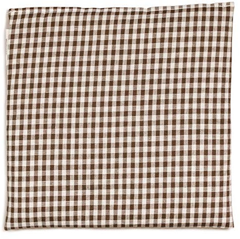 Cojín de semillas de colza, 19 x 19 cm, color marrón y blanco, pequeño como cojín de calor y frío