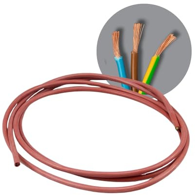 SULENO Saunaleuchte Silikonkabel 3x1,5 mm² Länge: 4 m Anschlusskabel für