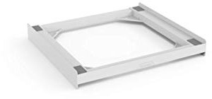 Meliconi Base Torre Basic Kit de superposition en technopolymère pour machine à laver et sèche-linge, Polyurethane, Blanc