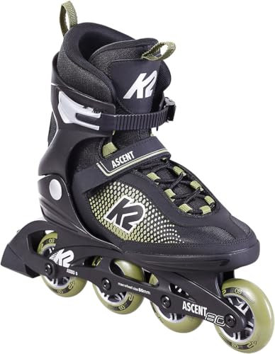 K2 Skates Herren Inline Skates Ascent 80 M, Black - Olive, 30F0760.1.1.105