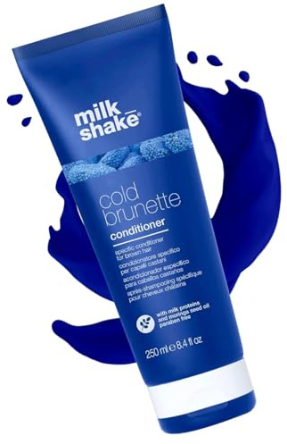 milk_shake Cold Brunette Conditioner Toning Conditioner with Blue Pigment to Correct Red and Orange Tones in Brown Hair Nourishes, Smooths, and Protects Color | 10.1 fl oz (300 ml)