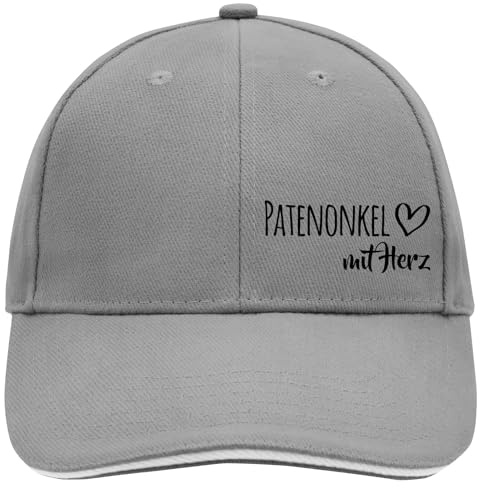 Huuraa Cappy Mütze Patenonkel mit Herz Geschenk | Baseballkappe Basecap Kappe Geschenkidee Unisex Baseball Cap