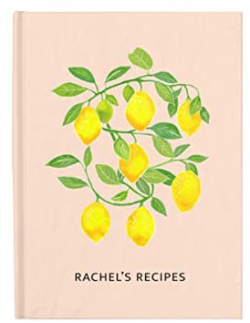 Lemon tree notebook hardback lined journal for use as a planner, diary or recipe book (Pink, Lined pages)