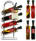 Kimm & Miller Luxury Olive Oil Food Gifts - Olive Oil Set with 4 Infused Oils & Balsamic Vinegar in Metal Rack - Italian Cooking & Chef Gifts for Women & Men