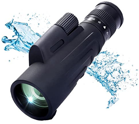Monokular Teleskop 10-30x50 ED Zoom Monokulare IPX7 Stickstoffgefüllt und Wasserdicht mit BAK4 Prisma & FMC Linse with Adapter and Tripod für Klettern, Ballspiele, Wildtierbeobachtung