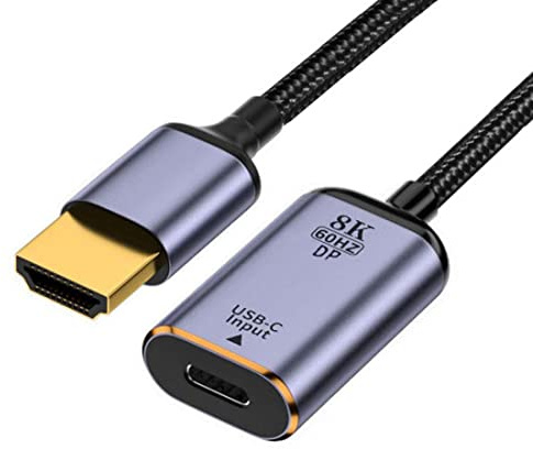 chenyang CY Cable USB C a HDMI, USB tipo C hembra de entrada a HDMI macho de salida HDTV Cable 8K@60hz 4K@120hz para Tablet Phone Laptop