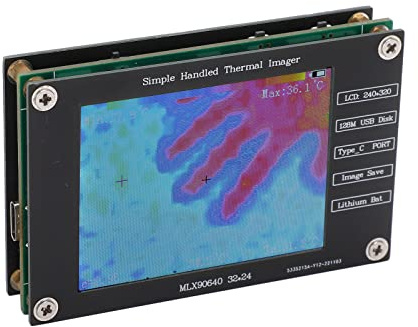 Termocamera, Termocamera Digitale Portatile con Schermo LCD da 2,8 Pollici, da -40°C a +300°C, Ricarica USB C, Connessione di Supporto con Computer, Telefono Cellulare