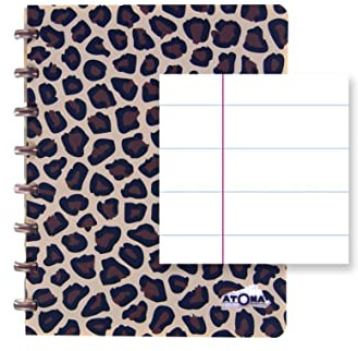 ATOMA Notizbuchsystem - Leopard - A5 - braun - Liniert