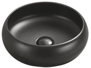 Mexen Lavabo de baño con un solo cuenco Lola - Negro mate - 22213685