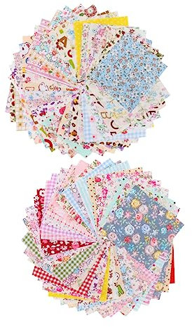 STOBOK 50stücke Baumwollstoffe Patchwork Handarbeitsmaterial Für Nähen Und Basteln Weich Hautfreundlich Für Quilts Kissenbezüge Und Kreative Projekte