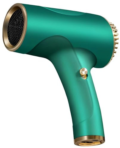 IXPIUZB Asciugacapelli Senza Fili,2600 mAh Phon Senza Fili Ricaricabile,500w Termostatico Cura dei Capelli Asciugacapelli da Viaggio Ad Asciugatura Rapida,for Esterni/Interni