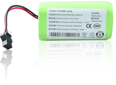 Batería de Repuesto de 14,4 V 2600 mAh para Ecovacs Deebot N79 N79S DN622, batería de Iones de Litio Compatible con Tesvor 500 Eufy RoboVac 11 11C, 11S MAX, 30, 30C MAX 12 15T 35C y Conga 990