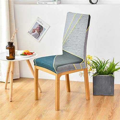 Stuhlhussen Blau Weiß Stuhlüberzug Weich Spandex Stuhlhussen Schwingstühle Stuhlbezug Waschbar Stuhl überzug Abnehmbare Stuhlbezüge mit Gummiband Hussen für Stühle Stuhlhussen 4er Set