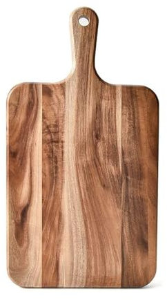 WOTZOV Schneidebrett für die Küche, aus Holz, Hackblöcke, Schneidebrett, Pizza, Brot, Obst, Sushi-Tablett, aufhängbar, rutschfeste Küchenutensilien