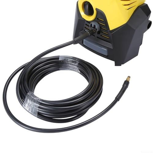 Tuyau de rechange pour nettoyeur haute pression FACULX 5 m/6 m/10 m/15 m pour série K2-K7, compatible 2.643-585.0, pression maximale de 180 bar, raccords à connexion rapide, caoutchouc flexible (6 m)