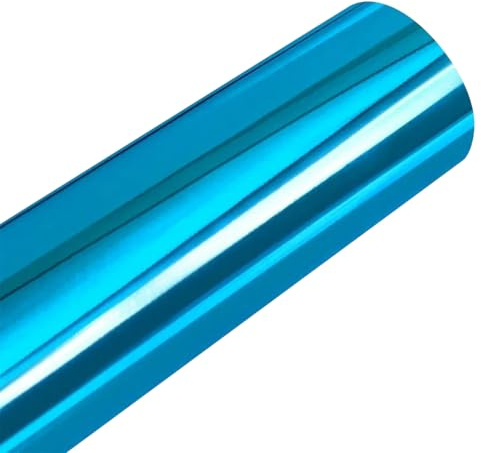Adesivo protettivo autoadesivo, Pellicola vinilica cromata per auto 30x100 cm per accessori esterni e interni, Azzurro