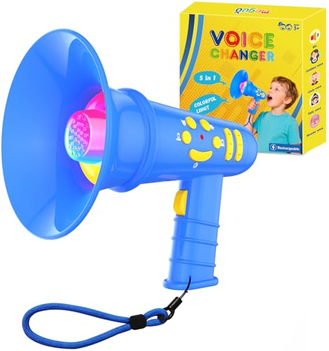 MEGUO Voice Changer for Kids,Mini Megaphone,Birthday Gift for Boys Girls Ages 3,4,5,6,7,8 - Boy Toys for 3-8+ Year Old - Noise Maker Prank Gift for Christmas,Easter,Halloween,Cool Gadgets (Blue)