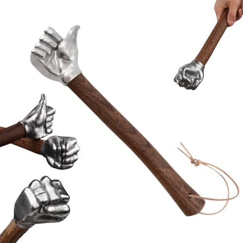 Stainless Steel Fist Shape Hammer, Decorative Fist Hammer, Suitable Hand Tools Hardware Tool, for Home Car Outdoor Camping Rose Wooden Handle Craft Hammers Decorative Ornament