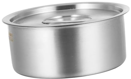 LALADEFIEE Bol en Acier Inoxydable 304 avec Couvercle pour Cuisson Vapeur Œufs, Multifonction, Surface Lisse, Cuisine à Domicile et Réunions Familiales