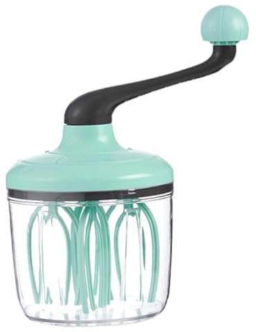 SEWACC Œufs Manuel Rotatif en Plastique Léger Batteur à Main Poignée Ergonomique Antidérapante la Cuisine pour Mélanger Battre Mousser Outil Pratique pour Pâtisserie Maison 1 Pièce