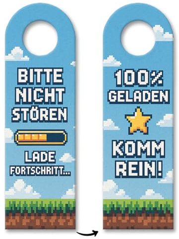 Bitte nicht stören Pixel-Art Zocken Türhänger für Gamer Lustiger Spruch für Gaming-Fans - Türanhänger