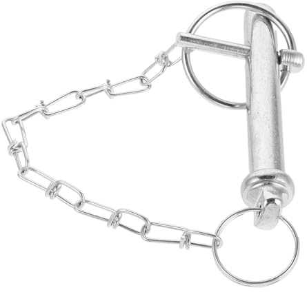 TOKIDNY Perno di Fissaggio per Gancio Traino Rimorchio 8000 Libbre con Catena Perno di Sicurezza a Molla in Metallo Resistente per Assale Camper e Rimorchi Accessorio per Montaggio