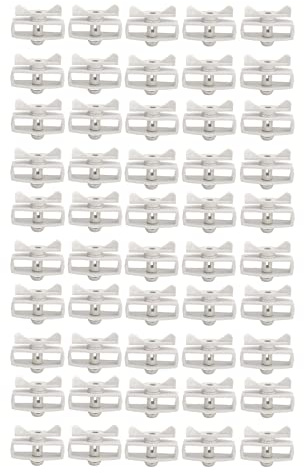 Tenditore per filo per recinzione elettrica da 50 pezzi, Tenditore per filo in lega per recinzione elettronica da giardino portatile, Materiale ABS meteorologico, Facile da (Grigio)