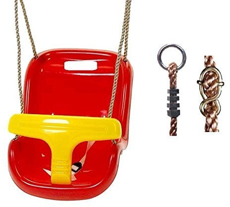 Seggiolino 2-in-1 per altalena Rosso Giallo