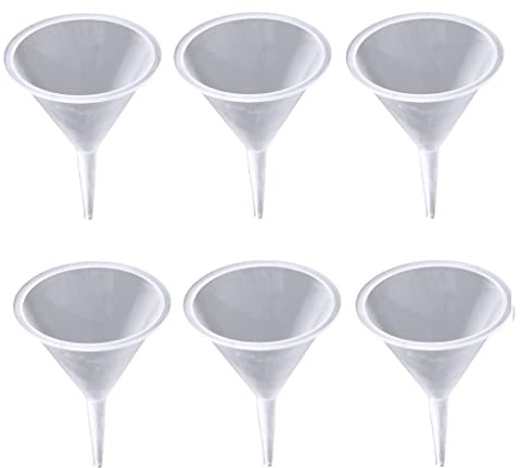 MagiDeal 6 Mini Trichter Trichtersatz, Küchentrichter Plastik, Öltrichter, Labortrichter, Parfümtrichter, Trichter-Marmelade, TRichter zum Befüllen von Flaschen oder Behältern, Plastik Filtertrichter