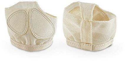 CZ Store®- Anti-Rutsch-Fuß-Pads | 5 Größen | BEIGE Faux-Suede-Pads zum Tanzen, leichtes Mesh-Gaze-Gewebe - Zehenschutz für Gymnastik, Yoga, Pilates, Ballett
