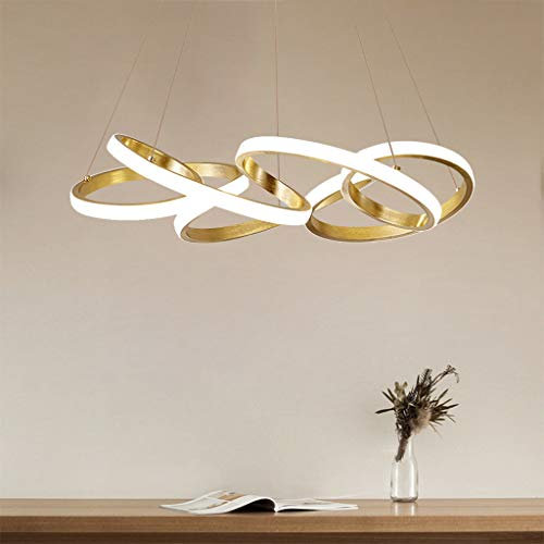 LED Pendelleuchte Einfache Schlafzimmer deckenlampe Nordeuropa Gold Hängeleuchte 78W Creative Metall und Acryl Pendellampe Wohnzimmer Küche Esstisch Kronleuchte
