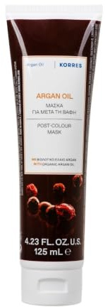KORRES ARGAN OIL Haarmaske, pflegende Maske, vegan, 125ml | mit Bio-Arganöl, Sheabutter & Weizenproteinen, ideal für coloriertes Haar, schützende Wirkung, feuchtigkeitsspendend