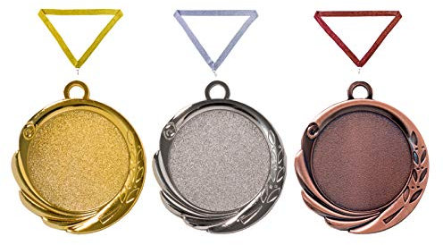 Henecka 🥇 🥈 🥉 Medaillen, Winner Medaillen mit individuellem 50 mm Sport-Jubiläum-Motiv-Emblem & Wunschgravur, inklusive Halsband, wählbar in Gold, Silber, Bronze (Bronze)