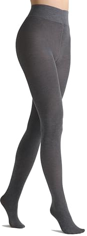 MARILYN Thermo Strumpfhose Damen 80 DEN Warme Strumpfhosen Winter Keep Heat Dünne Thermostrumpfhose (1 Paar, 38/40 M/L, Grau/Melange)