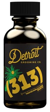 Detroit Grooming Beard Oil | Hydrating & Nourishing Formula with Sweet Almond & Vitamin E | Toasted Vanilla & Amber • 313 Scent (1 oz)