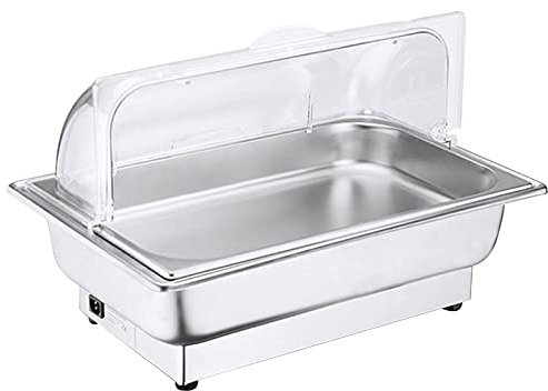 Scalda Vivande Elettrico Buffet, Scaldavivande per Feste Buffet in Acciaio Inox, 9L 13L Chafing Dish Vassoio Acciaio Inox Piatto Riscaldante per Catering Buffet e Party, Temperatura Regolabile