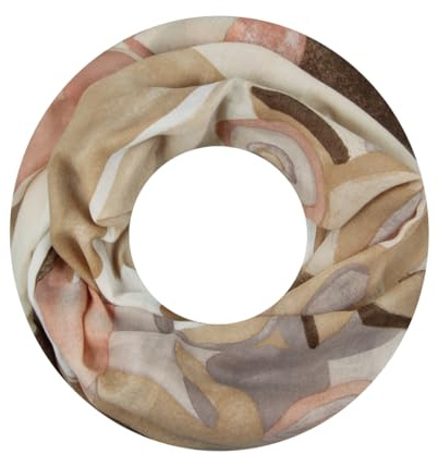 Majea Damen Loop Schal Schlauchschal Halstuch (880021) (beige 8)